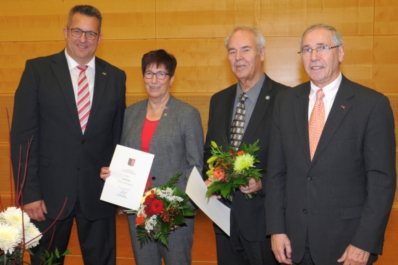 Innenminister Stefan Studt, Elke Schreiber, Georg Plettenberg, Kreispräsident Burkhard E. Tiemann