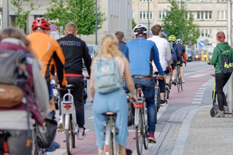 Fahrraddemo in der Elmshorner Innenstadt