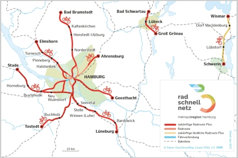 Radrouten Plus - Wie weit ist das Radschnellnetz