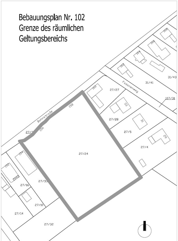 Bebauungsplan Nr 102 Bebauungsplan Nr 102